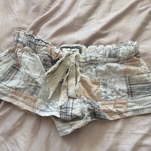 Abercrombie & Fitch Women's Patchwork Sleep Shorts - Pastel Plaid